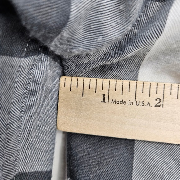 Huk Shirt Mens Large Long Sleeve Button Down Fishing Outdoor Plaid White Gray - Picture 5 of 10